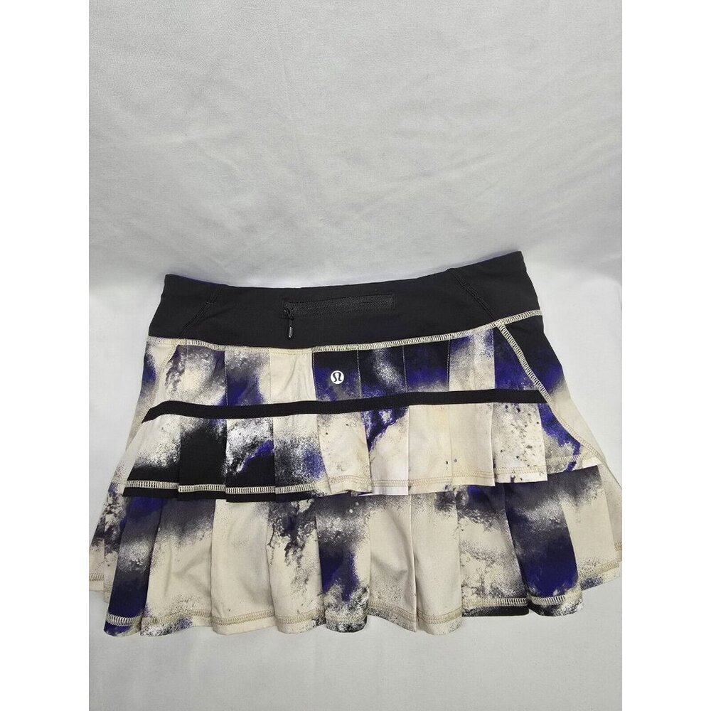 Lululemon Run Pace Setter SkirtMilky Way Multi Print Size 6 Tennis Skort- Rare